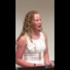 8th grader, Lucinda Marvel, YouthSpeak winner!