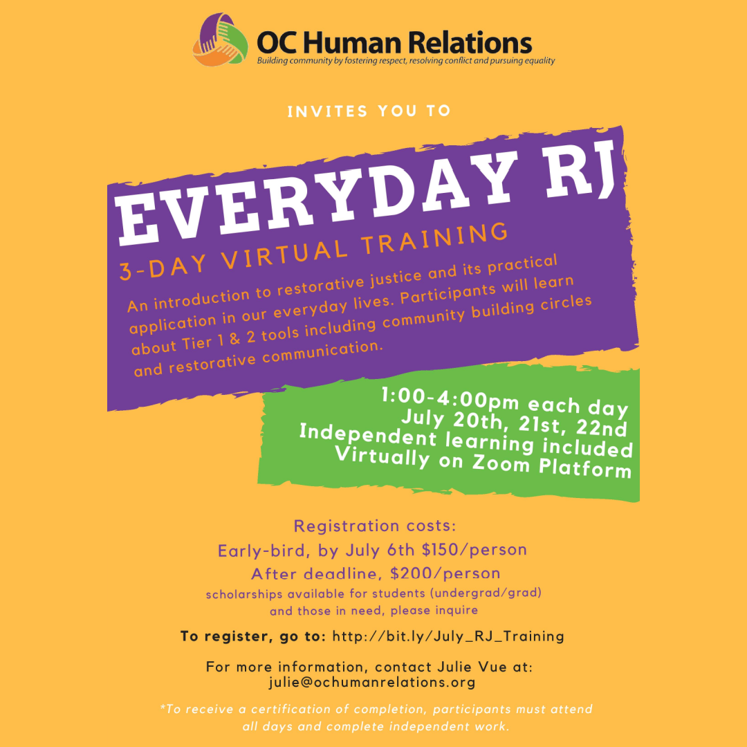 Everyday RJ Training: July | OC Human Relations