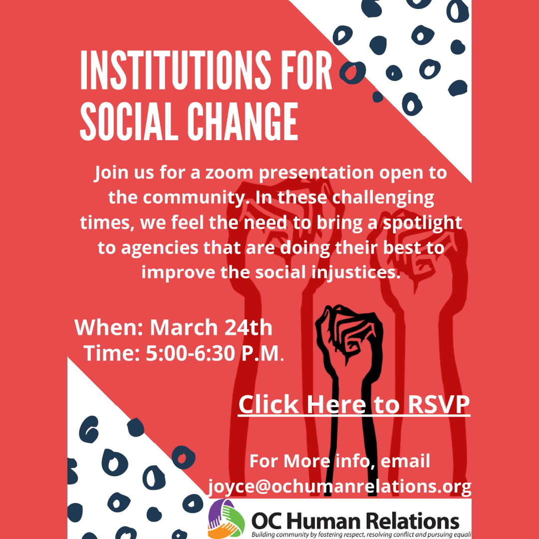Institutions for Social Change Webinar | OC Human Relations
