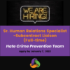 We're Hiring: Sr. Human Relations Specialist -Subcontract Liaison