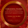 Santa Ana Ceremonial Signing of Chinatown Apology May 24