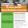 32-Hour Basic Mediation Training Starts October 25